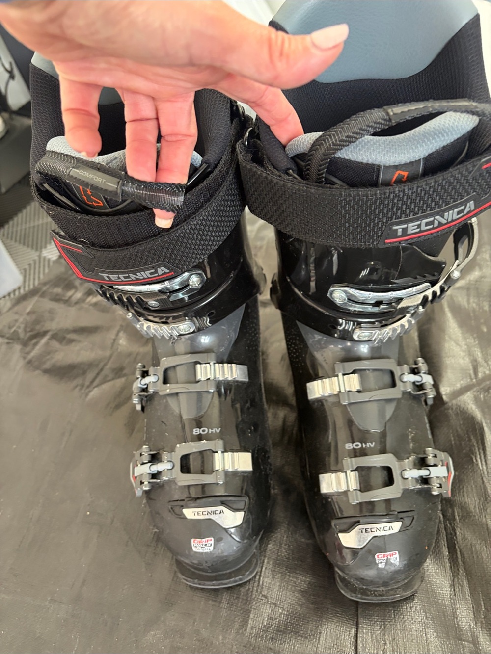 Tecnica Black and Gray Alpine Ski Boots